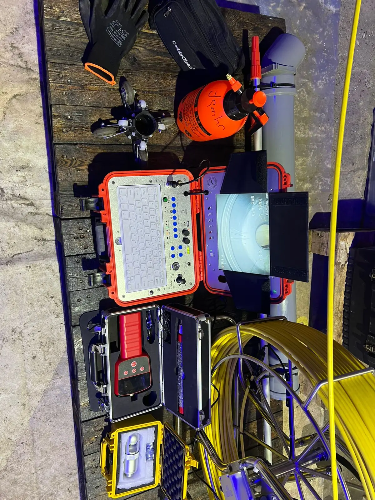 Equipment layout on site
